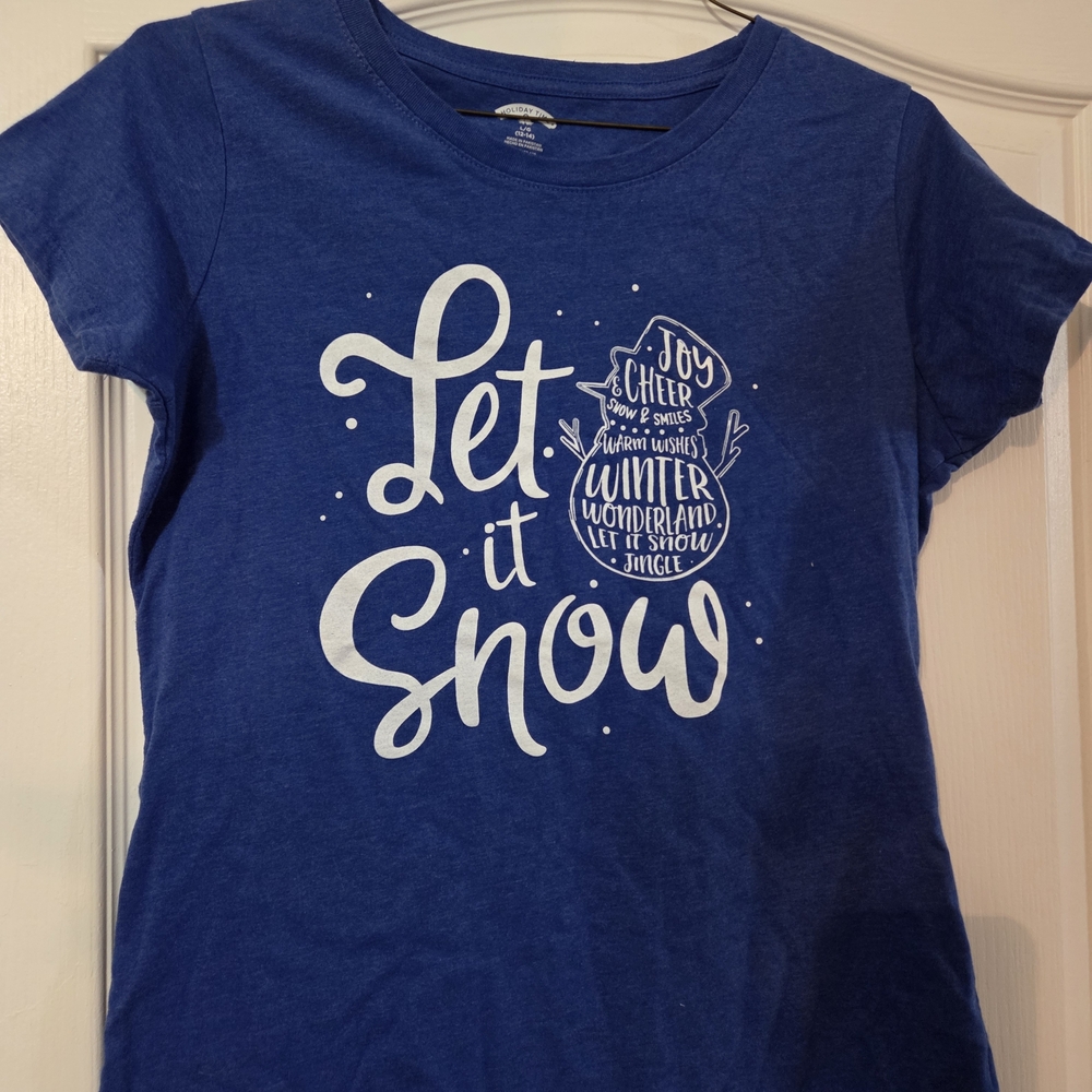 Blue Kids 'Let it Snow' T-Shirt